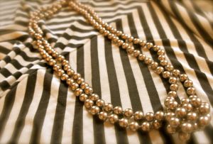 pearls black chevron - pearl jewellery photos via mylusciouslife.JPG